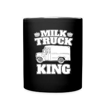 Camion de lait de vache Chauffeur Camion de lait - Mug uni - noir - Devant