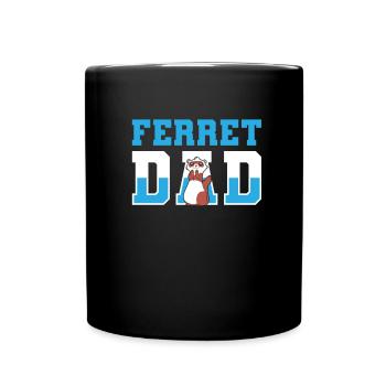 Frettchen Iltis Vater - Tasse einfarbig - Schwarz - Vorne