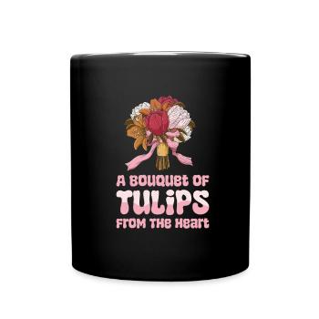 Tulips Cute - Full Colour Mug - black - Front
