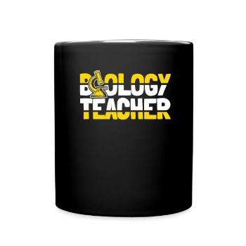 Biologie Biologe Mikroskop Biology Teacer - Tasse einfarbig - Schwarz - Vorne