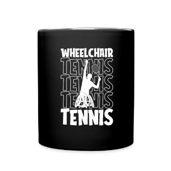 Tennis Rollstuhl Wheelchair Tennis - Tasse einfarbig - Schwarz - Vorne