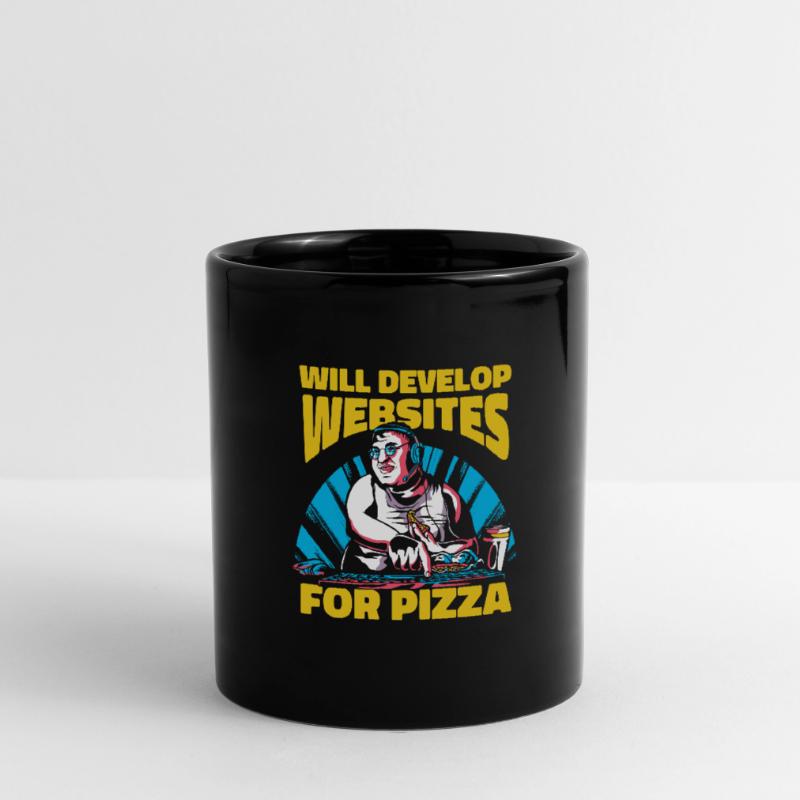 Web Entwickler Webdeveloper Pizza Tasse einfarbig