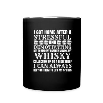 Whisky Whiskey - Tasse einfarbig - Schwarz - Vorne