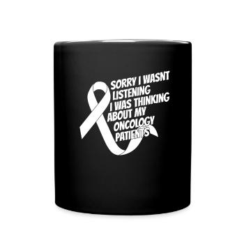 Krankenschwester Onkologie - Tasse einfarbig - Schwarz - Vorne