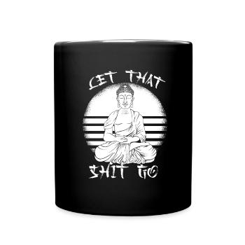 Buddha Buddhist Funny - Full Colour Mug - black - Front