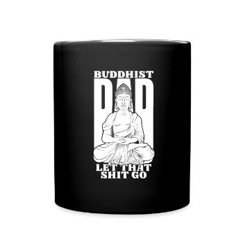 Papa bouddhiste Bouddha - Mug uni - noir - Devant