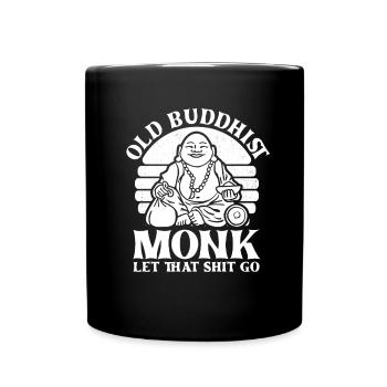 Buddha Buddhist Monk - Full Colour Mug - black - Front