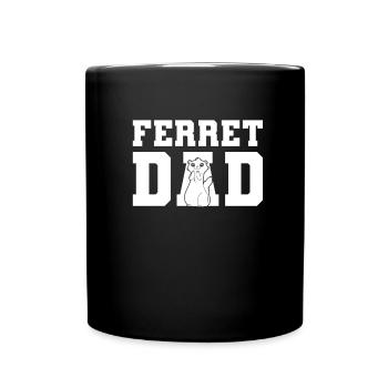Frettchen Iltis Papa - Tasse einfarbig - Schwarz - Vorne