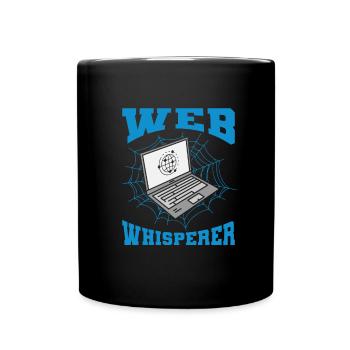 Web Entwickler Webdeveloper Lustig - Tasse einfarbig - Schwarz - Vorne