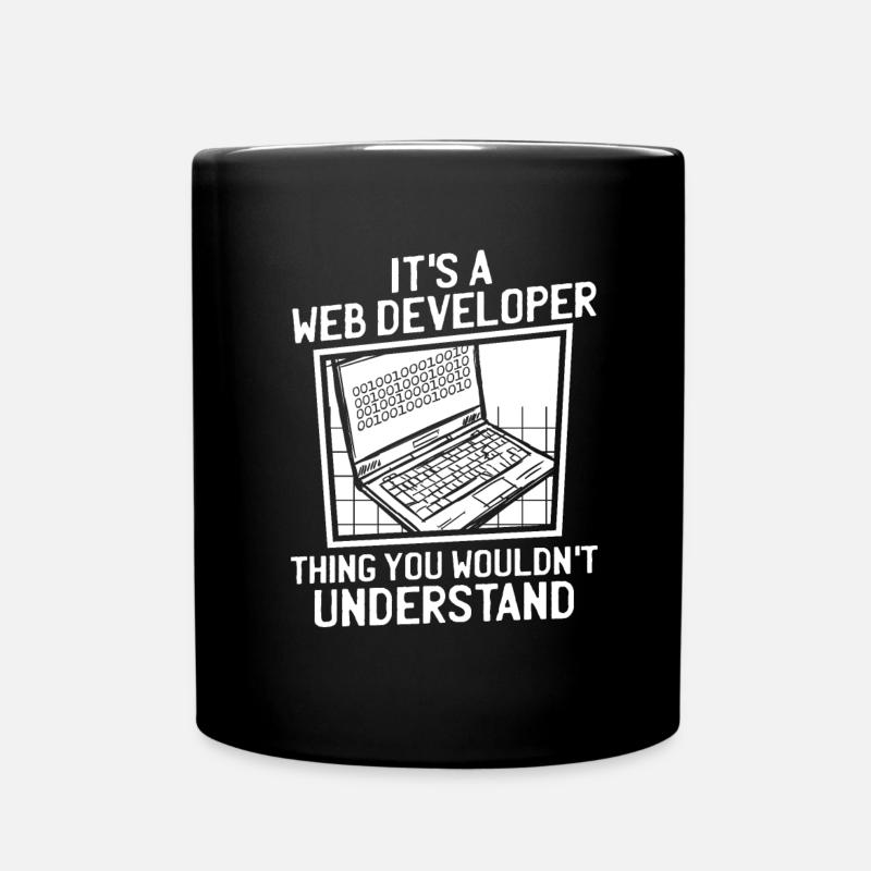 Web Entwickler Webdeveloper - Tasse einfarbig - Schwarz