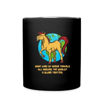 Horse Equestrian Funny Endurance Riding - Full Colour Mug - black - Front