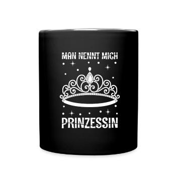 Prinzessin - Tasse einfarbig - Schwarz - Vorne