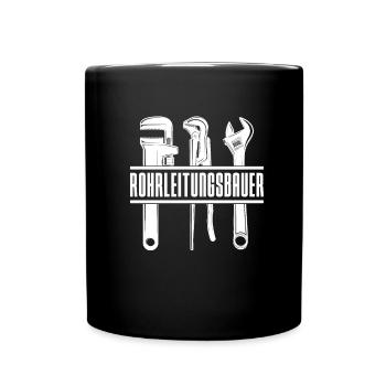Rohrleitungsbauer - Tasse einfarbig - Schwarz - Vorne