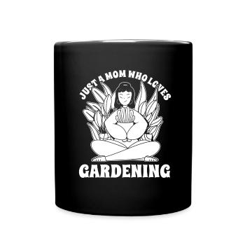 Jardinier amateur jardin maman - Mug uni - noir - Devant