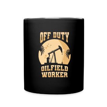 Ölfeld Bohrinsel Cool - Tasse einfarbig - Schwarz - Vorne