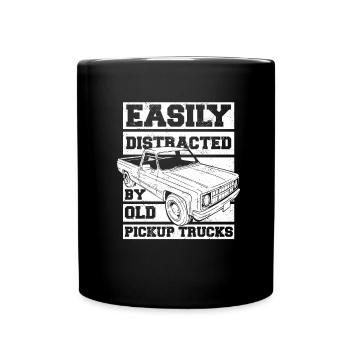Lkw Fahrer Trucker Lastwagenfahrer Alter Trucker - Tasse einfarbig - Schwarz - Vorne