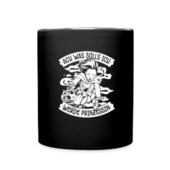 Prinzessin - Tasse einfarbig - Schwarz - Vorne