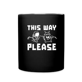 Space Space Fun Space Colonization - Full Colour Mug - black - Front