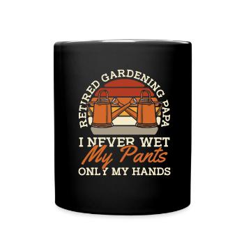 Hobbygärtner Garten Vater Gartenvater - Tasse einfarbig - Schwarz - Vorne