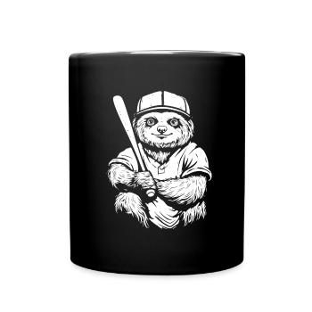 Faultier - Tasse einfarbig - Schwarz - Vorne