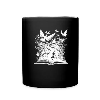 Livre Rat de bibliothèque Rat de bibliothèque Oiseaux - Mug uni - noir - Devant