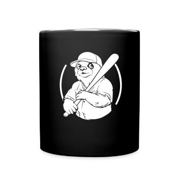Faultier - Tasse einfarbig - Schwarz - Vorne