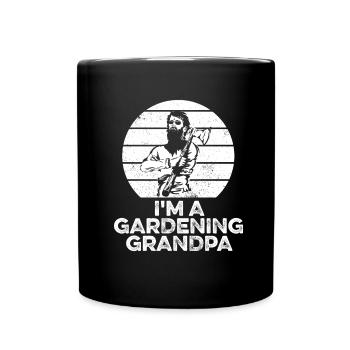 Hobby gardener garden garden grandpa - Full Colour Mug - black - Front