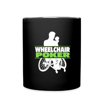 Poker Rollstuhl - Tasse einfarbig - Schwarz - Vorne