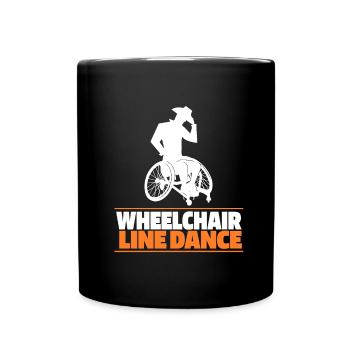 Line Dance Wheelchair - Full Colour Mug - black - Front