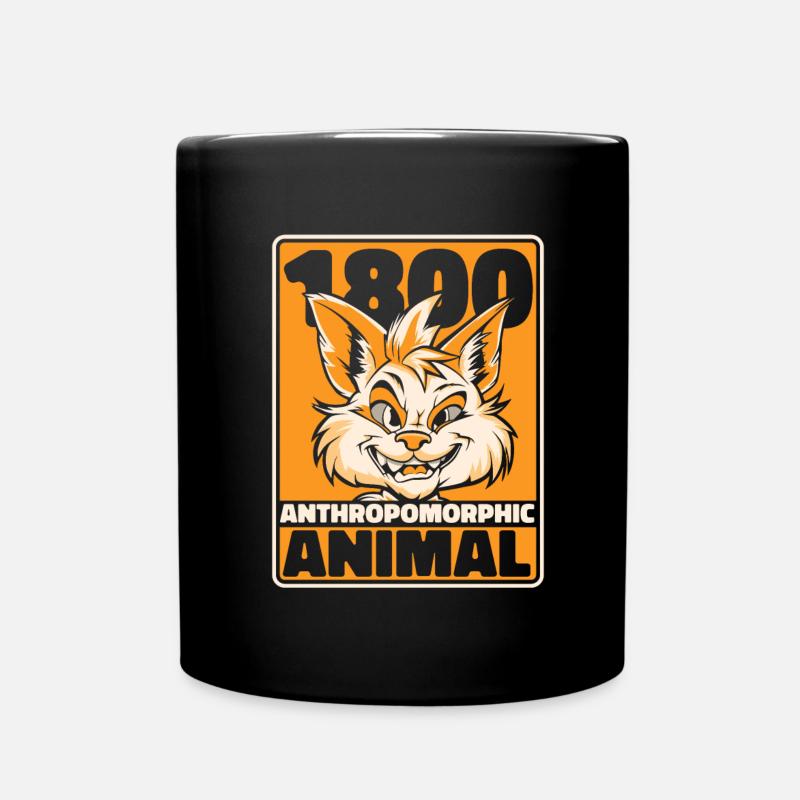 Furry Fandom Fursuits Funny - Full Colour Mug - black