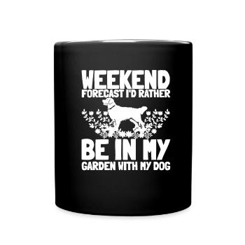 Hobby jardinier jardin jardin chien - Mug uni - noir - Devant