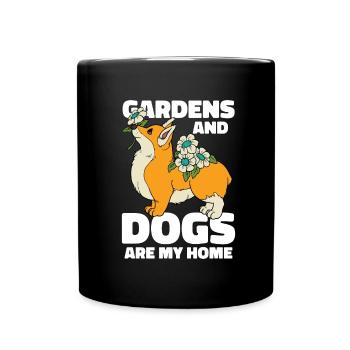 Hobby Gardener Jardin Korgi Chien de jardin - Mug uni - noir - Devant