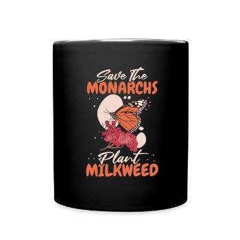 Amateur gardener garden butterflies in the garden - Full Colour Mug - black - Front