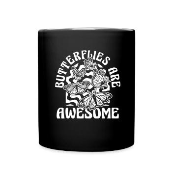 Hobby gardeners garden garden butterflies - Full Colour Mug - black - Front