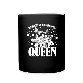 Hobby gardeners garden garden butterflies - Full Colour Mug - black - Front