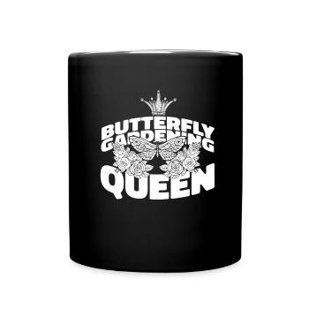 Hobby gardeners garden garden butterflies - Full Colour Mug - black - Front