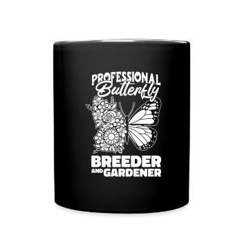 Hobby gardeners garden garden butterflies - Full Colour Mug - black - Front