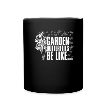 Hobby gardeners garden garden butterflies - Full Colour Mug - black - Front