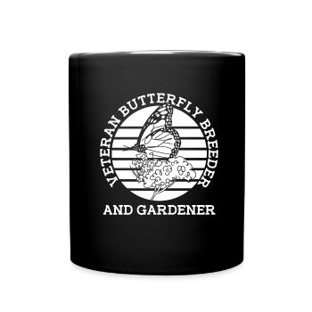 Hobby gardeners garden garden butterflies - Full Colour Mug - black - Front