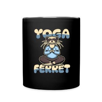 Ferret polecat cute - Full Colour Mug - black - Front