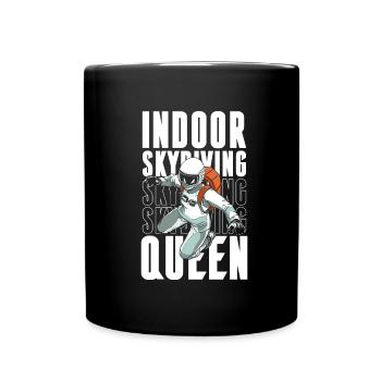Parachutisme intérieur frais Indoor Fallschirmspringen - Mug uni - noir - Devant