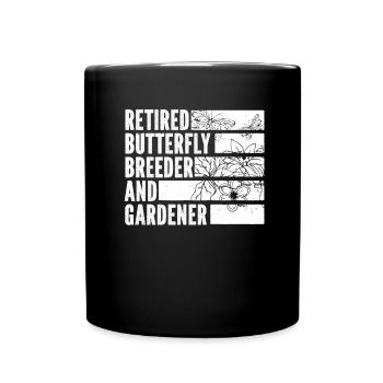 Hobby gardeners garden garden butterflies - Full Colour Mug - black - Front