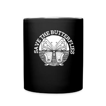 Hobby gardeners garden garden butterflies - Full Colour Mug - black - Front