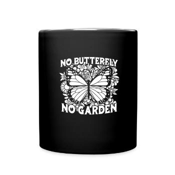 Hobby gardeners garden garden butterflies - Full Colour Mug - black - Front