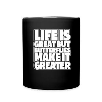 Hobby Gardener Garden Garden Butterflies - Full Colour Mug - black - Front
