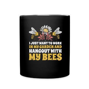 Jardiniers amateurs marguerites de jardin abeilles de jardin - Mug uni - noir - Devant