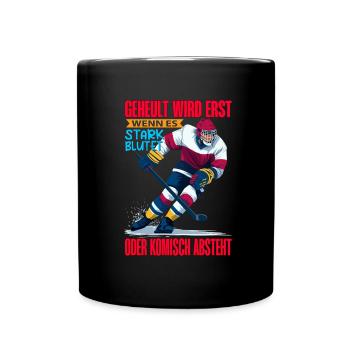 Eishockey Geschenk Eishockeyspieler Hockey - Tasse einfarbig - Schwarz - Vorne