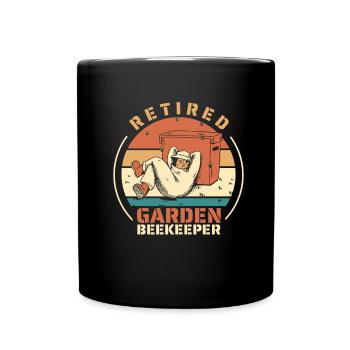 Amateur gardeners Retired garden garden bees - Full Colour Mug - black - Front