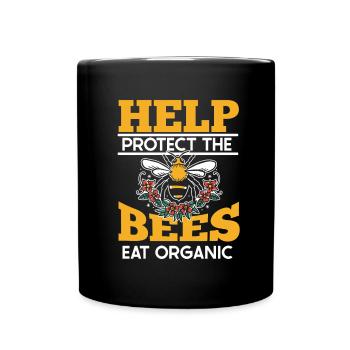Jardinier amateur jardin abeilles de jardin - Mug uni - noir - Devant