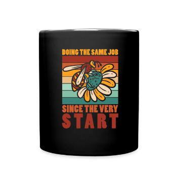 Hobby Gardener Garden Funny Garden Bees - Full Colour Mug - black - Front